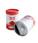 Eco-friendly paper cans available in multiple sizes.
