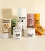 Recyclable custom printable paper cans with airtight seal for small-batch pet treats EU market. - Image 3