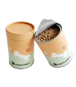 EU PPWR compliant biodegradable custom printed paper cans for dog dry food. - Image 3