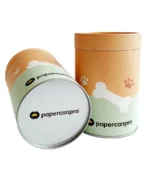 EU PPWR compliant biodegradable custom printed paper cans for dog dry food. - Image 5